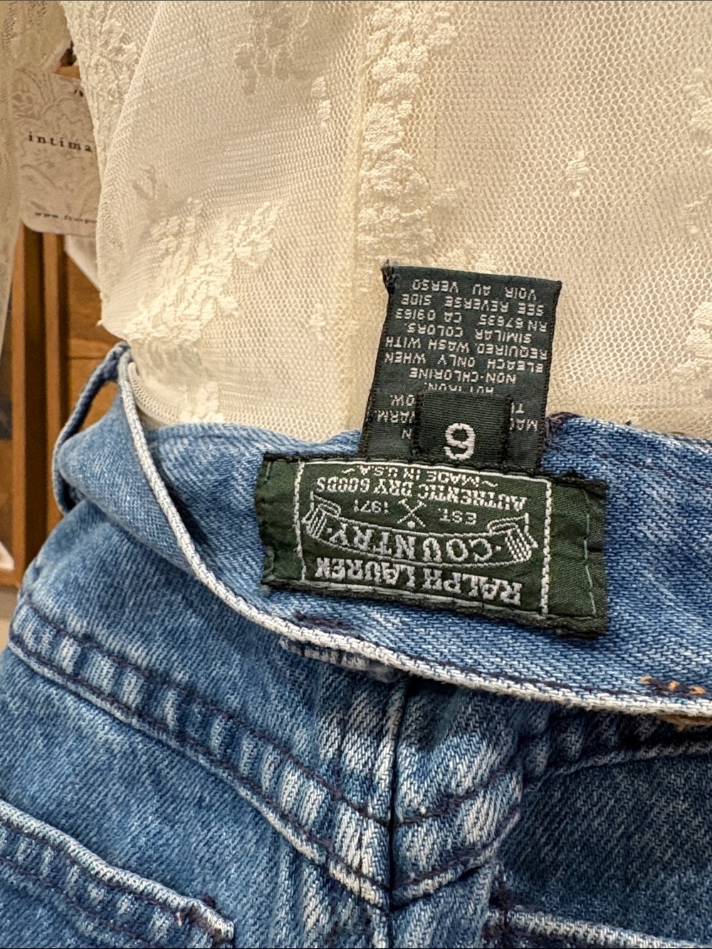 Vintage Ralph Lauren Country 90s Western Long Denim Jean Skirt size 6 - Picture 7 of 12